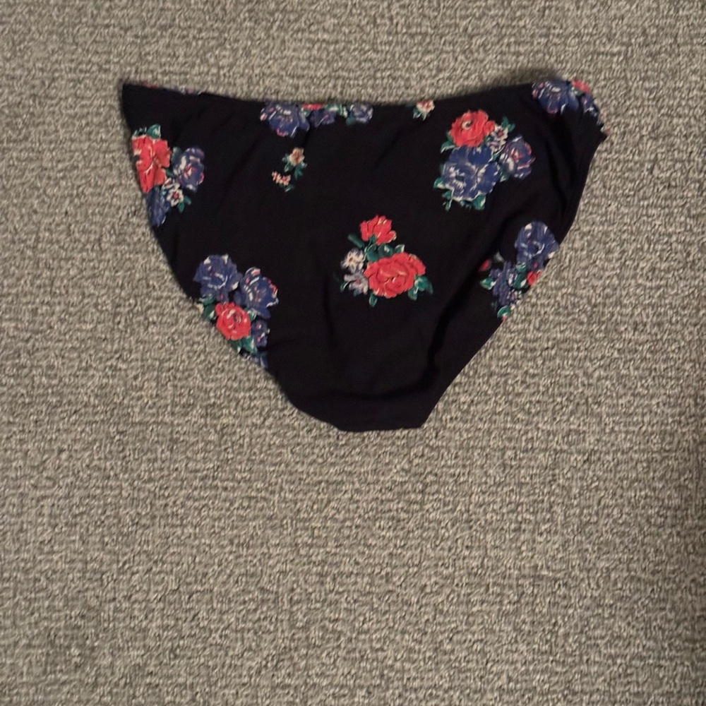Tory Burch Floral Bikini Bottom - Black and Red - Picture 2 of 3